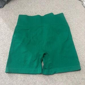 Green Women's High-Waisted Shorts
